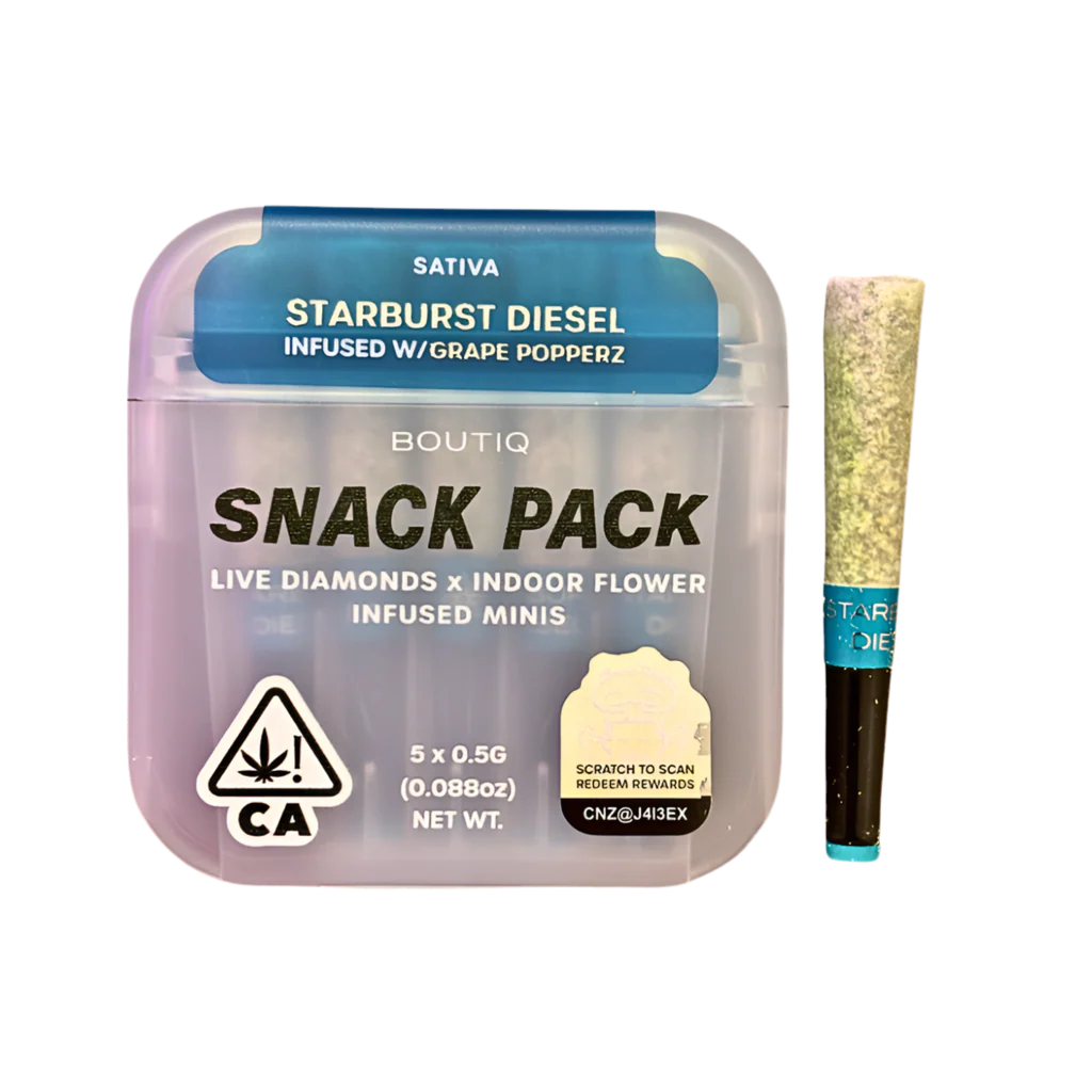 Boutiq Snack Pack – Starburst Diesel Infused With Grape Popperz