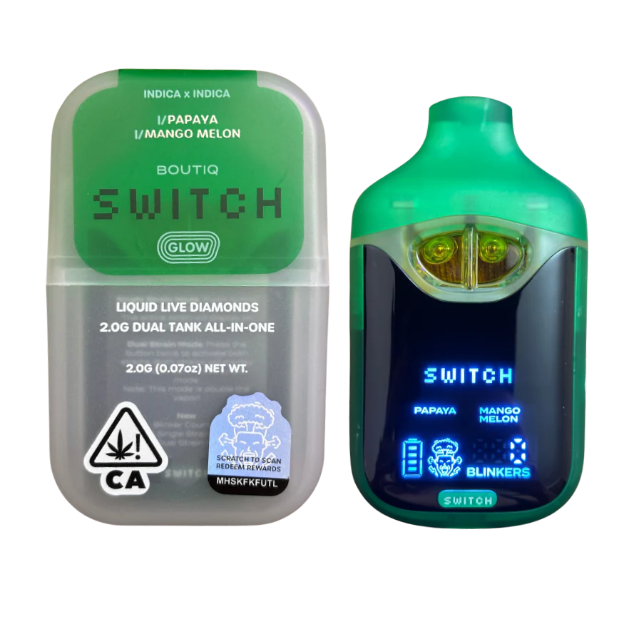 Boutiq Switch V4 Glow – Papaya X Mango Melon 2G Dual Tank