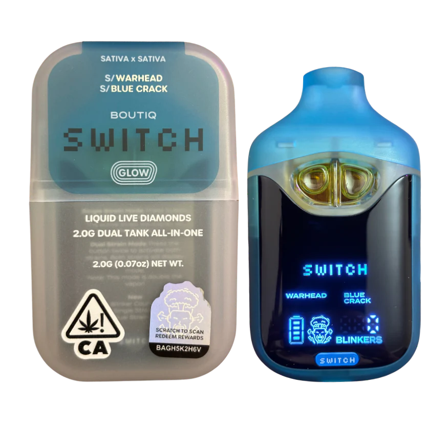 Boutiq Switch V4 Glow – War Head X Blue Crack 2G Dual Tank