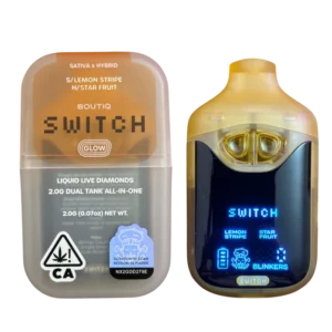 Boutiq Switch V4 Glow – Lemon Stripe X Star Fruit 2g Dual Tank