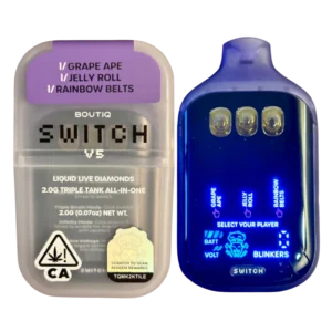 Boutiq Switch V5 – Grape Ape X Jelly Roll X Rainbow Belts (Indica)