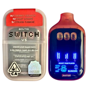 Boutiq Switch V5 – Cherry Gelato (Hybrid) X Fruit Stripe (Hybrid) X Straw Tangie (Sativa)